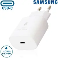 Carriwell Original 15w Adaptateur de Charge Rapide Blanc TYPE-C Prise Chargeur Secteur Courant Origine Pour Téléphone (SM-A245F) Galaxy A24 4G