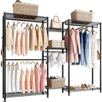 Vevor Portant à Vêtements avec 7 Étagères Réglables
