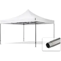 TOOLPORT 4x4 m Tonnelle pliante Acier, PES 750, blanc