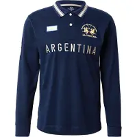 La Martina T-Shirt beige / bleu foncé