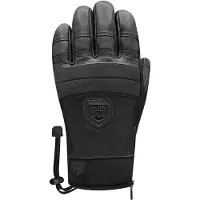 Racer - Gants de ski en cuir premium avec isolation Primaloft&reg; - 90 Leather 3 Black Black en Cuir - Taille M - Noir