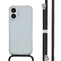 IMoshion Coque arrière Transparente avec cordon pour Apple iPhone 17 - Noir