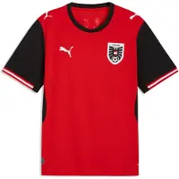 Puma Maillot 'Österreich 2026' rouge foncé / noir / blanc