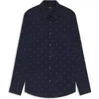 BOSS Chemise Regular en popeline de coton imprimée