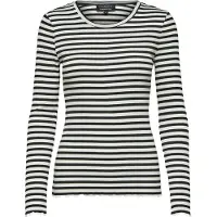 SELECTED WOMEN T-shirt 'SLFAnna' noir / blanc