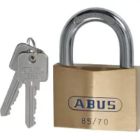ABUS Cadenas à cylindre 85/70 gl Largeur du corps de serrure 70 mm Laiton à fermeture identique 0121