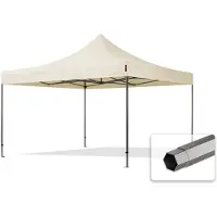 TOOLPORT 4x4 m Tonnelle pliante Acier, PES 750, crème