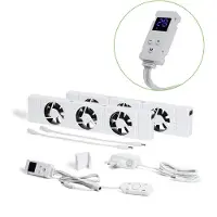 Speedcomfort Ventilateur de radiateur avec capteur de contrôle - Duo Set (2x) - Chauffage plus rapide - Jusqu'à 22% d'économies d'énergie - Convient à la pompe à chaleur - Vitesses multiples - Simple