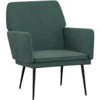 vidaXL Fauteuil Vert foncé 62x79x79 cm Velours
