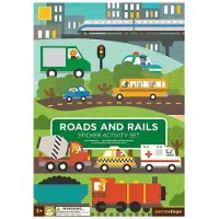 Petit Collage Sticker Activity Set Routes & rails SV (100 Autocollants)