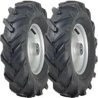 Parnells 4.80/4.00-8 Open Centre Wheel Cleated Rotovator Rim 25mm Ball Bearing (Set of 2)