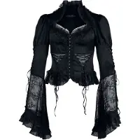 Punk Rave Chemisier Gothic de - Goth Gorgeous - Haut - XS - 4XL - pour Femme - noir - Taille XL