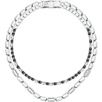 Karl Lagerfeld - Collier De Cristaux Pavés Signature, Femme, Argent, Taille: One Size