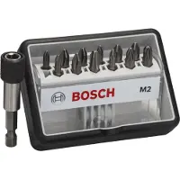 Bosch Embouts de vissage courts qualité extra-dure Robust Line, set de 12 pièces + 1 (M)