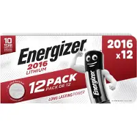 Energizer Knopfzelle CR2016 12er Blister
