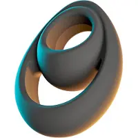 Erecto - Anneau pénis et testicules - silicone noir
