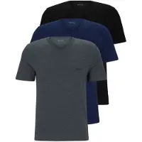 BOSS pour homme. 50475285 Pack 3 T-Shirts classiques noir, marine, gris (L), Homewear, Coton, Manche courte