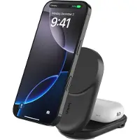 Belkin Chargeur Sans Fil Magnétique 2-en-1 Ultracharge Qi2 25 W Avec Port Usb-c - Noir