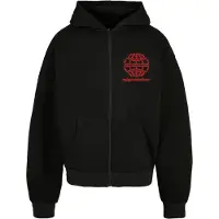 MJ Gonzales Veste de survêtement 'Global Flame' rouge feu / noir