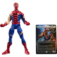 Hasbro Marvel Legends Spider-Man endommagé au combat + Carte Magic Foil 15 cm