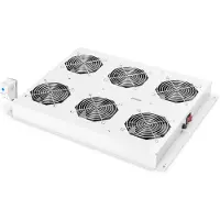 Digitus DN-19 FAN-6-SRV Unité de ventilation de toit, 6 ventilateurs, gris clair