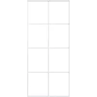 vidaXL Porte coulissante verre ESG et aluminium 90x205 cm blanc