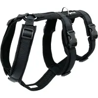 Petlando taille S : 43-60cm de tour de poitrine harnais de sécurité en mesh, noir pour chien