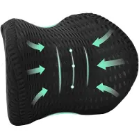 vidaXL Oreiller Avec Oreiller Réglable Noir 31 X 23 X 14 Cm Maille 4d