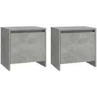 vidaXL Tables de chevet 2 pcs Gris béton 45x34x44,5 cm Aggloméré