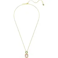 Swarovski Pendentif Chroma, Taille Coussin, Multicolore, Placage De Ton Or