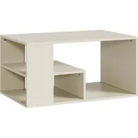 En.casa Table basse 'Antaa' Table de salon 80 x 50 x 40 cm avec espace de rangement rectangulaire sable