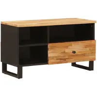 vidaXL Meuble TV marron, 80 x 33 x 46 cm, en bois massif de manguier