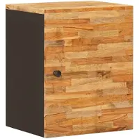 vidaXL Armoire suspendue de salle de bains Nature 38 x 33 x 48 cm Bois massif Mango