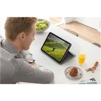 Logitech Folio Touch - Clavier et étui - avec trackpad - rétroéclairé - Apple Smart connector - QWERTY - GB - gris Oxford - pour Apple iPad Air 10.9-inch (4e génération, 5e génération)
