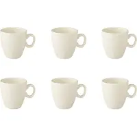 Boerenbont Tasses Classic Ivory Pompei, lot de 6 tasses en grès couleur crème