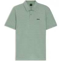 BOSS Polo en piqué de coton avec motif imprimé