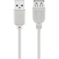 M-Cab - Rallonge de câble USB - USB (M) pour USB (F) - USB 2.0 - 5 m - gris