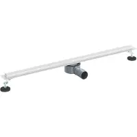 vidaXL Évacuation de douche à 360° avec modèle slim Argenté 90 cm