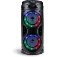 Grundig enceinte bluetooth portable - party box avec lumière rgb - 16 x 16 x 38,5 cm - noir