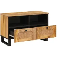 vidaXL Armoire TV avec étagère Marron 70 x 33 x 46 cm Bois massif Mango