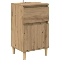 vidaXL Cabinet de chevet avec tiroir Chêne artisanal 40 x 35 x 70 cm
