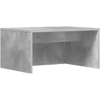 vidaXL Table murale en béton gris, avec plateau en bois composite, dimensions 60 x 45 x 30 cm