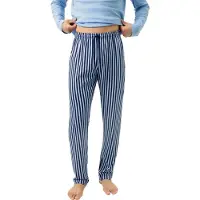 Mey Pantalon de pyjama 'Graphic Stripes' bleu / blanc