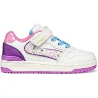 Geox Bébés Fille Chaussures Washiba Blanc/Violet Foncé Blanc/Dk Purple