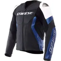 Dainese Racing 5 Veste En Cuir Blanc/Bleu/Noir 54 hommes