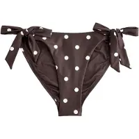 Next Bas de bikini brun foncé / blanc