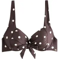 Next Hauts de bikini brun foncé / blanc