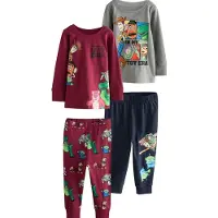 Next Pyjama marine / gris / vert / lie de vin