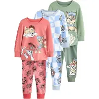 Next Pyjama 'Snuggle' bleu clair / vert pastel / rouge / noir
