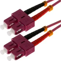 Helos Câble de raccordement LWL OM4 Duplex LSZH 3,0 mm SC/SC violet érythréen 10,0 m